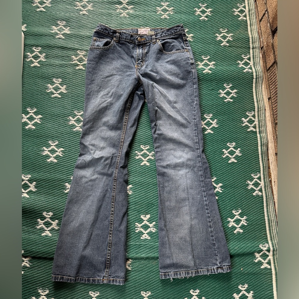Y2K Vintage 2003 Flare Jeans Women’s Size 14 – 100% Cotton Lesotho Made